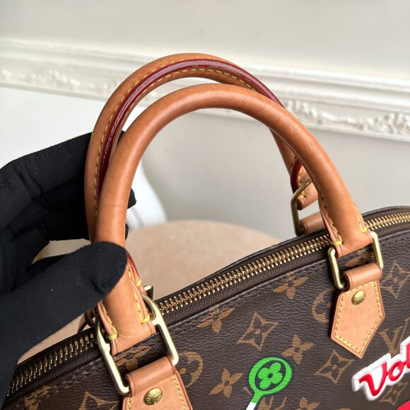 Authentic Louis Vuitton Alma Limited Edition Patches Monogram Canvas PM B0870 - Picture 11 of 16